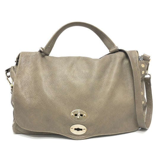 ZANELLATO Shoulder Bag leather Brown POSTINA POSTINA Women Used Authentic