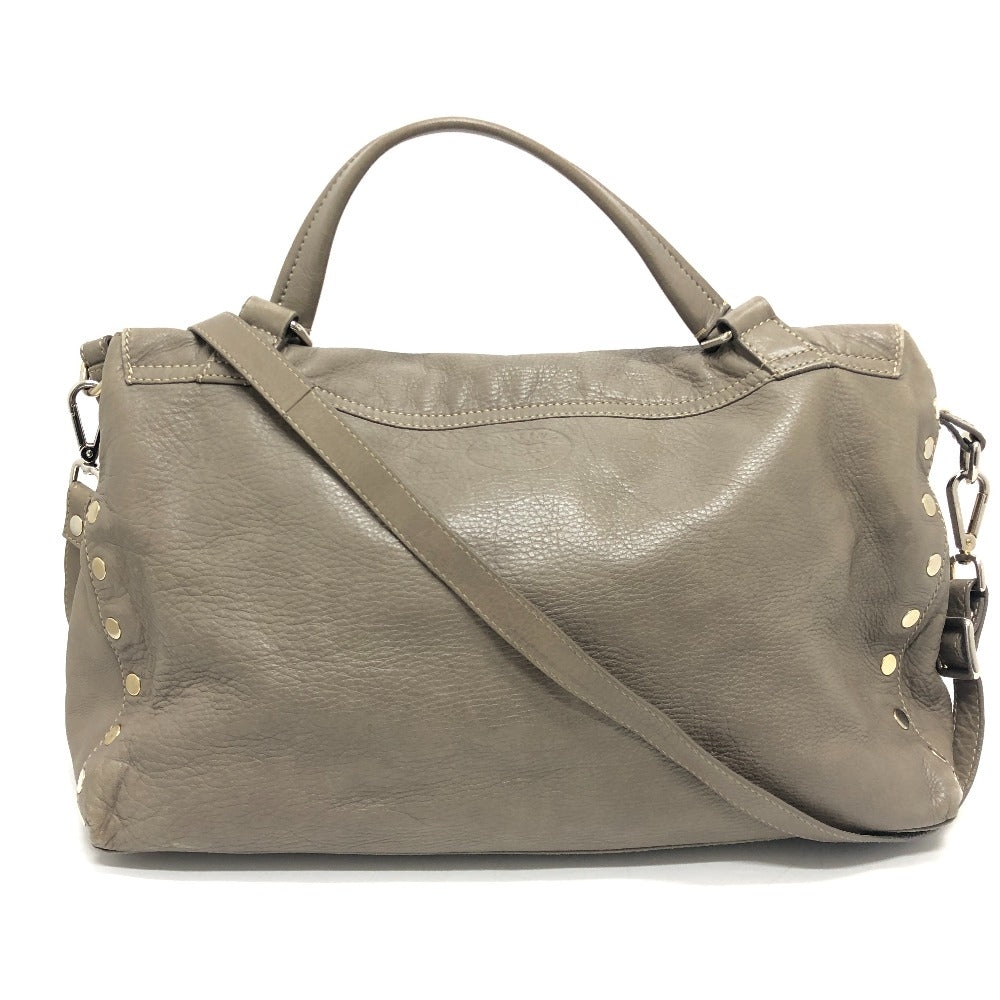 ZANELLATO Shoulder Bag leather Brown POSTINA POSTINA Women Used Authentic
