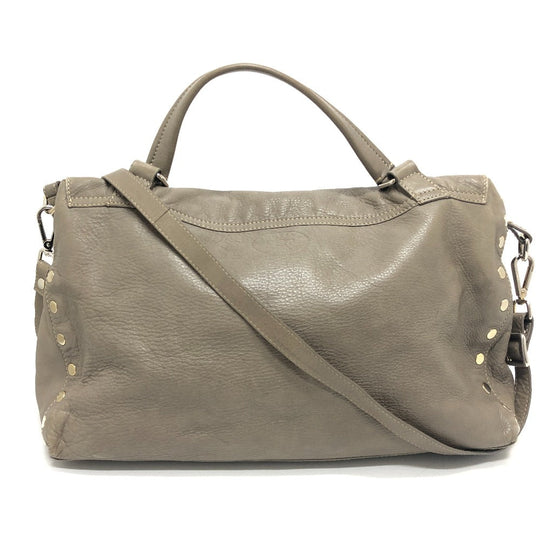 ZANELLATO Shoulder Bag leather Brown POSTINA POSTINA Women Used Authentic