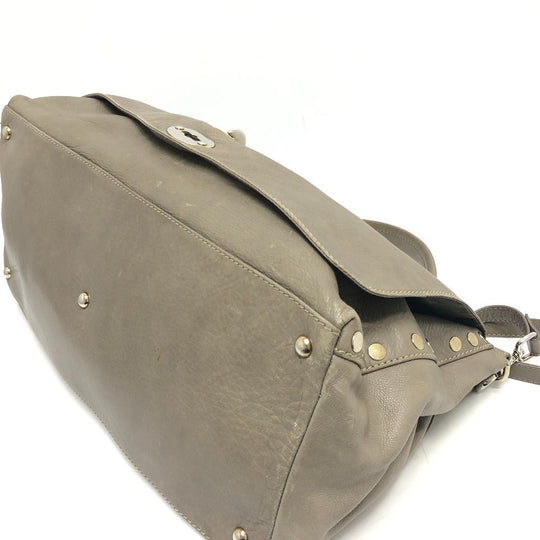 ZANELLATO Shoulder Bag leather Brown POSTINA POSTINA Women Used Authentic