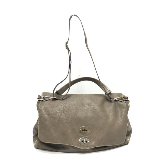 ZANELLATO Shoulder Bag leather Brown POSTINA POSTINA Women Used Authentic