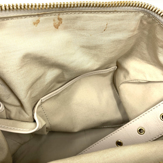 CELINE Handbag leather beige Old logo Mini Boston