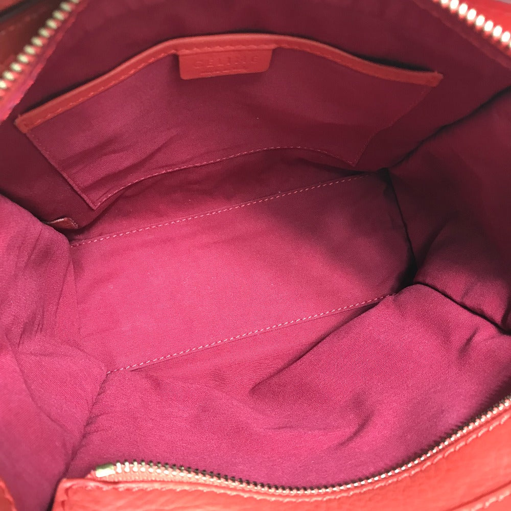 CELINE Handbag 168243 leather Red Nano Shopper Luggage Women Used Authentic