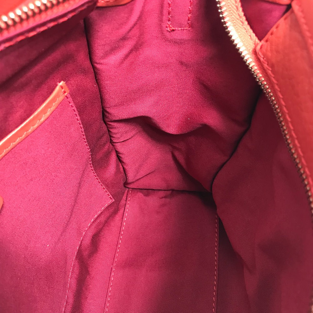 CELINE Handbag 168243 leather Red Nano Shopper Luggage Women Used Authentic