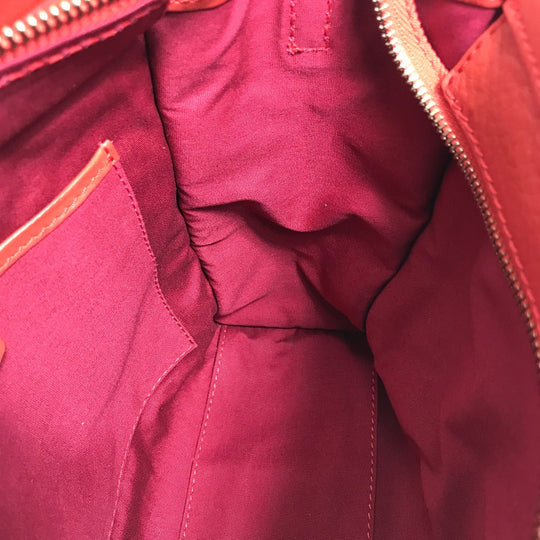 CELINE Handbag 168243 leather Red Nano Shopper Luggage Women Used Authentic