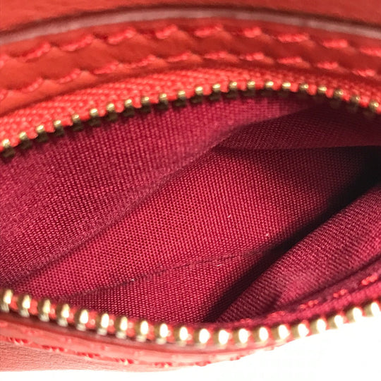 CELINE Handbag 168243 leather Red Nano Shopper Luggage Women Used Authentic