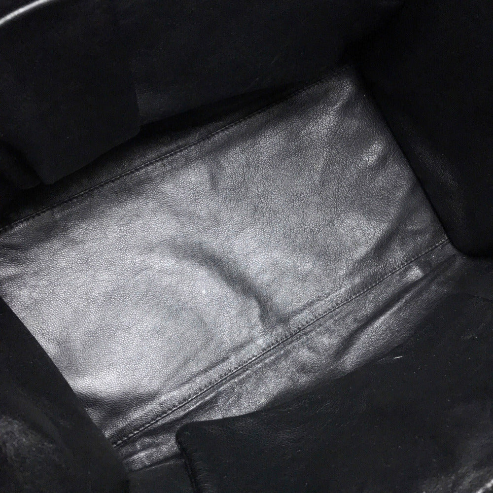 CELINE Tote Bag 165213 Suede / leather khaki Luggage mini shopper Women Used Authentic