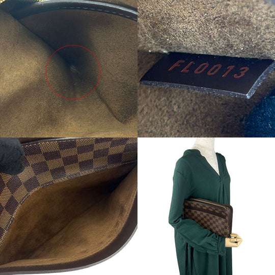 LOUIS VUITTON business bag N51993 Damier Brown Saint Louis mens Used Authentic