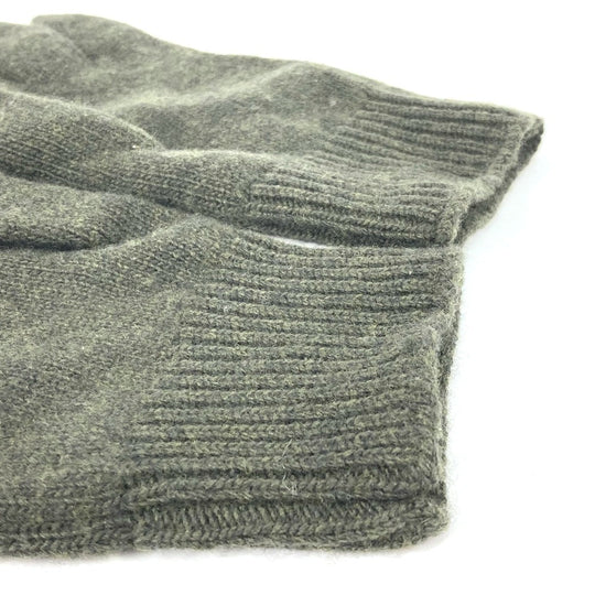CELINE Glove 2AC55588S wool khaki logo embroidery mens S Used Authentic