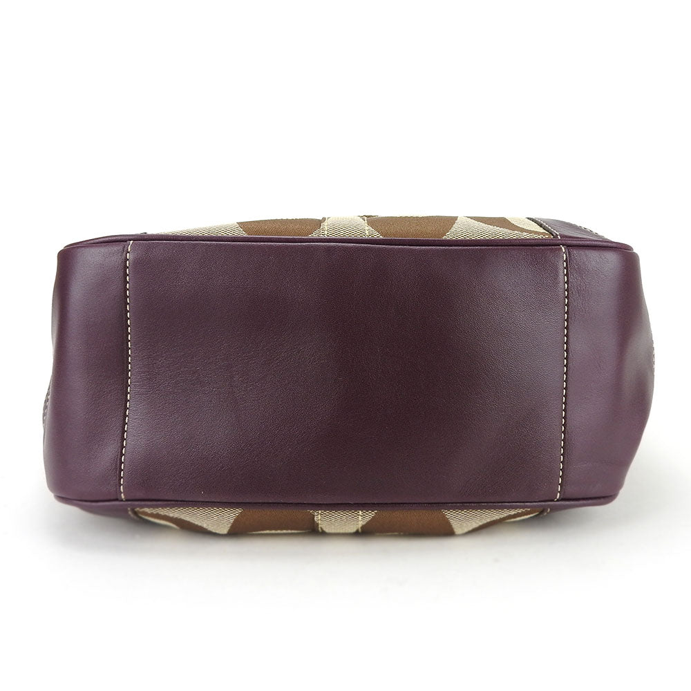 COACH Tote Bag 11292 Canvas, Leather beige Signature Women Used Authentic