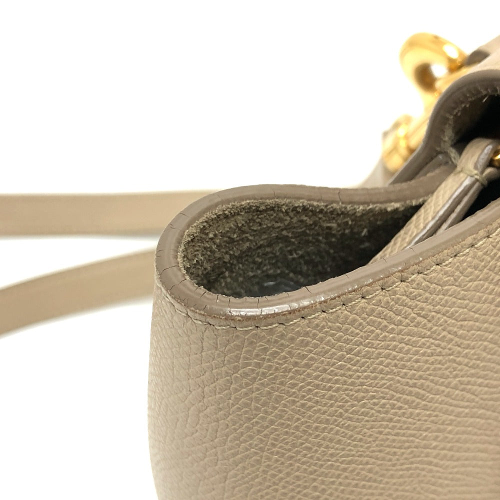 CELINE Handbag 189153 leather beige 2WAY handbag Women Used Authentic