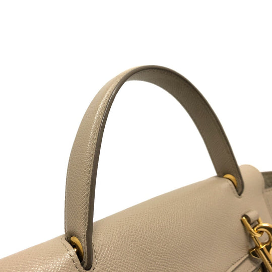 CELINE Handbag 189153 leather beige 2WAY handbag Women Used Authentic
