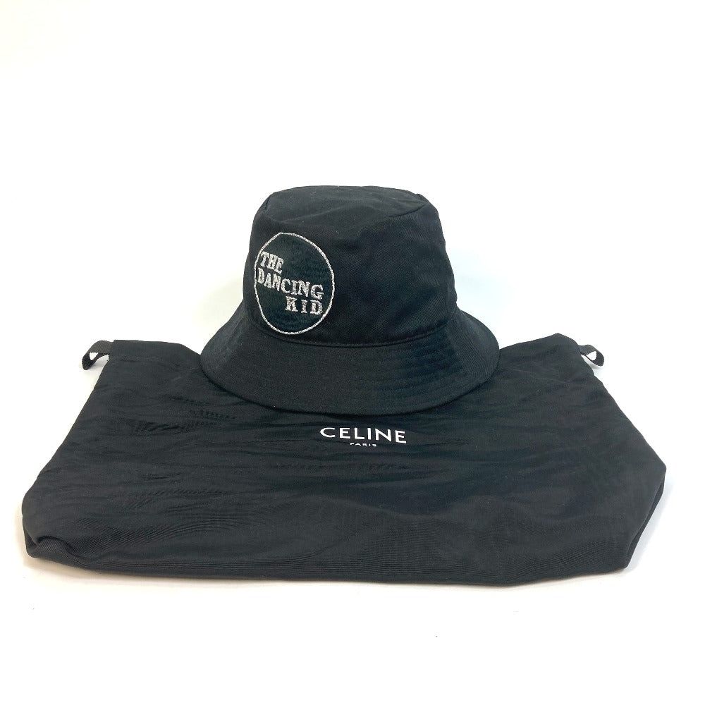 CELINE hat cotton black 21ss POPUP limited THE DANCING KID Hedi Slimane Women ‚r Used Authentic