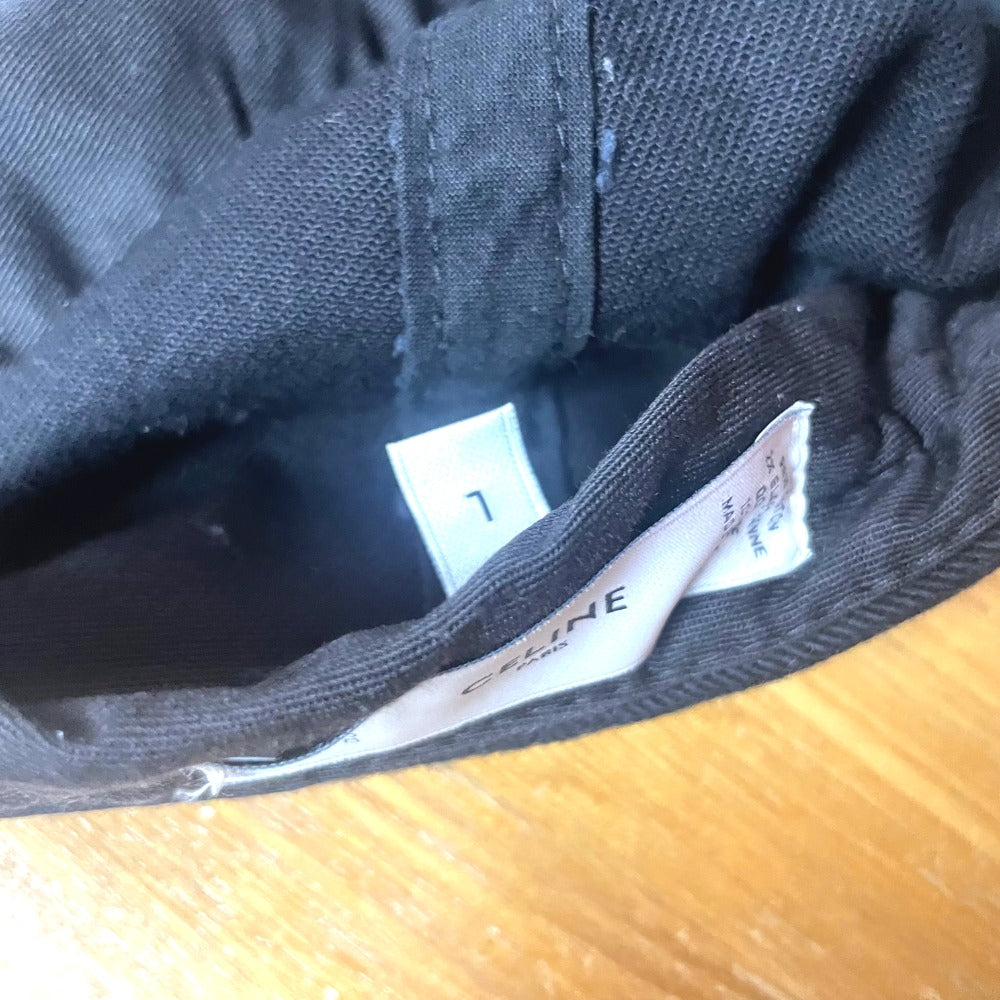 CELINE cap cotton black hat logo hat