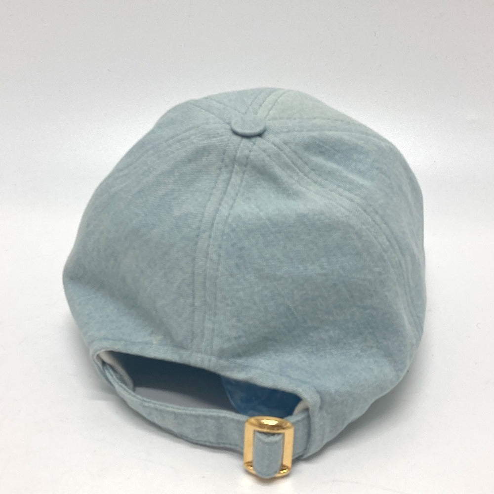 CELINE cap 2AUA1182N canvas blue logo Baseball cap Women S Used Authentic