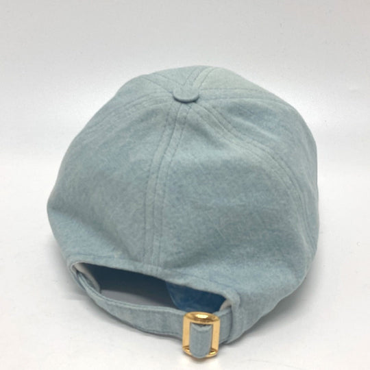 CELINE cap 2AUA1182N canvas blue logo Baseball cap Women S Used Authentic