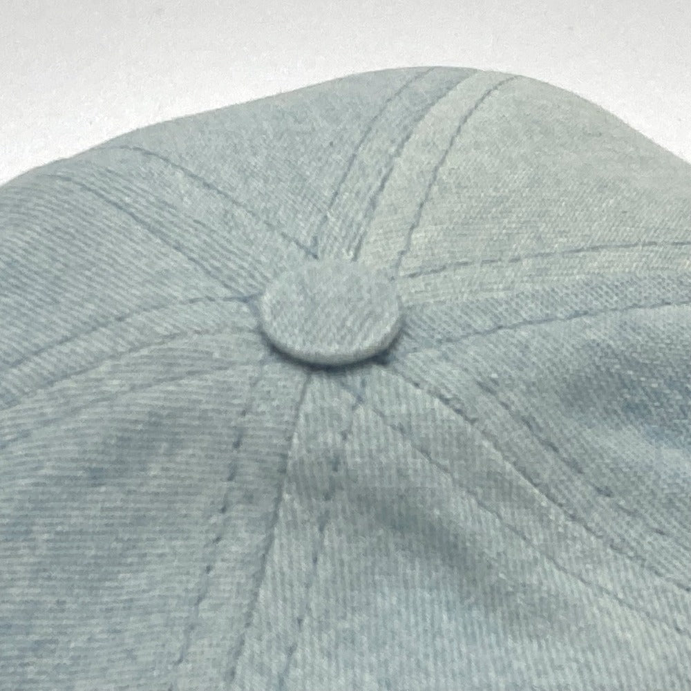 CELINE cap 2AUA1182N canvas blue logo Baseball cap Women S Used Authentic