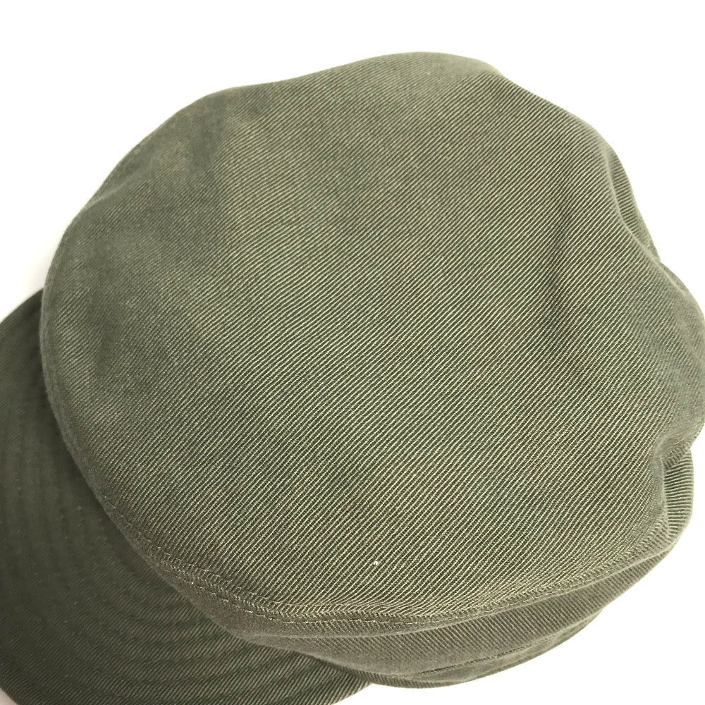 CELINE cap 2AUR5769K cotton khaki Triomphe gabardine cotton army cap Women L Used Authentic