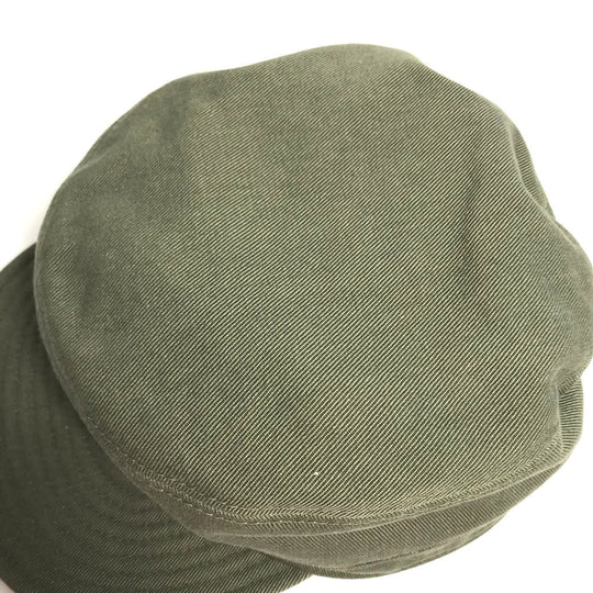 CELINE cap 2AUR5769K cotton khaki Triomphe gabardine cotton army cap Women L Used Authentic