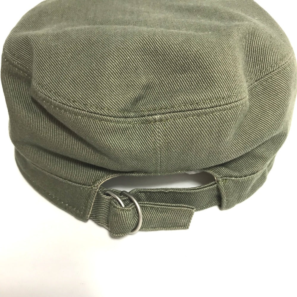 CELINE cap 2AUR5769K cotton khaki Triomphe gabardine cotton army cap Women L Used Authentic