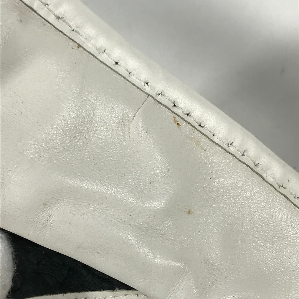 CELINE Sun visor Leather / suede black Triomphe Women Used Authentic