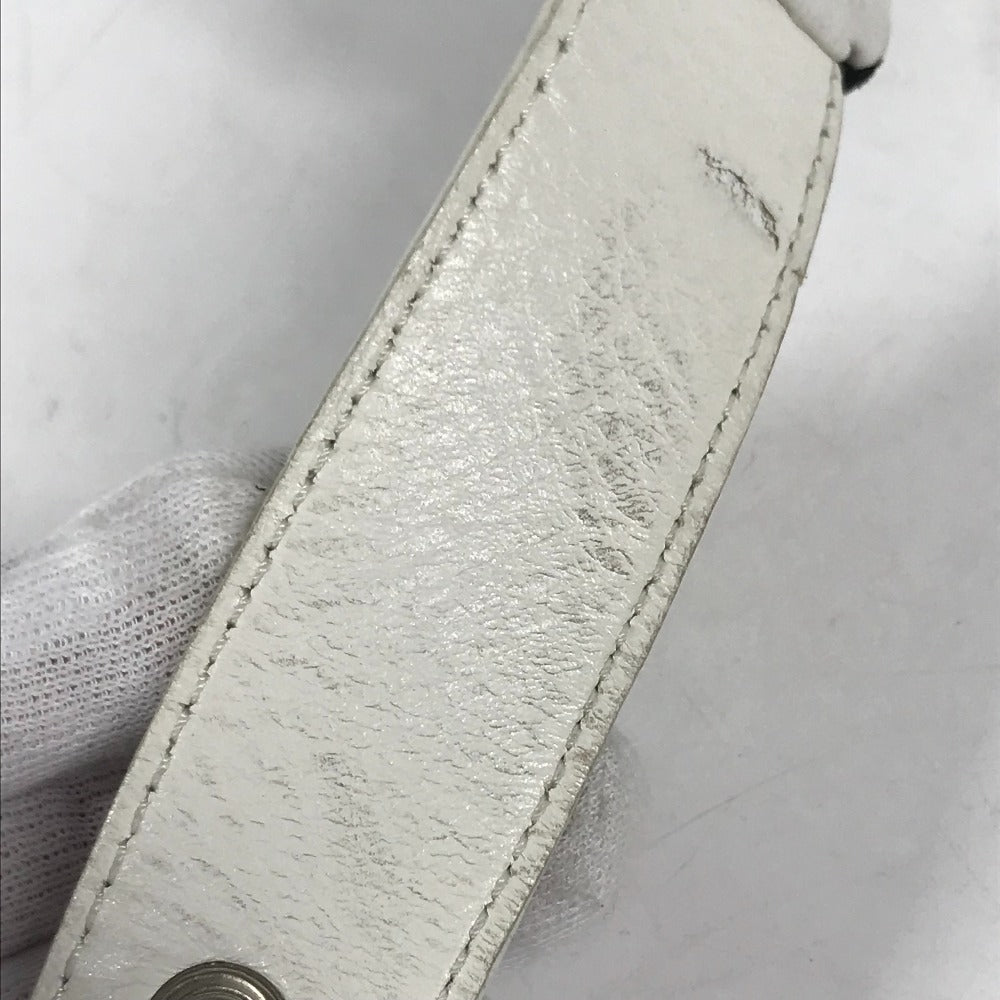 CELINE Sun visor Leather / suede black Triomphe Women Used Authentic