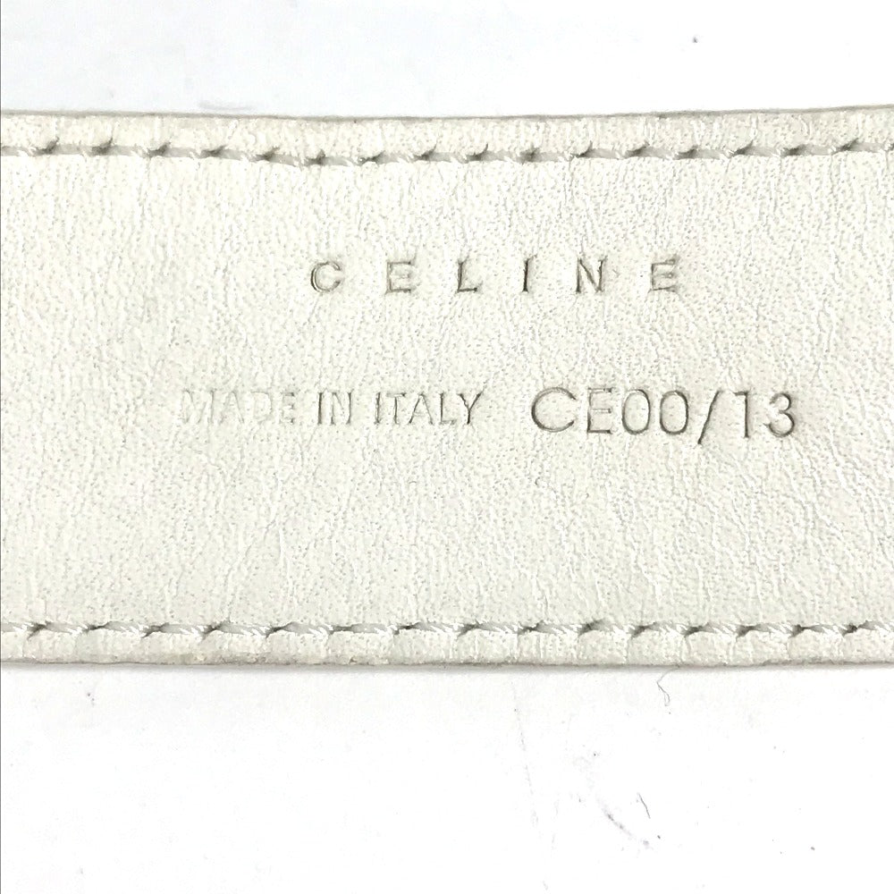 CELINE Sun visor Leather / suede black Triomphe Women Used Authentic