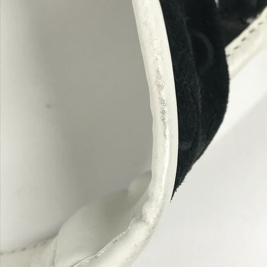 CELINE Sun visor Leather / suede black Triomphe Women Used Authentic