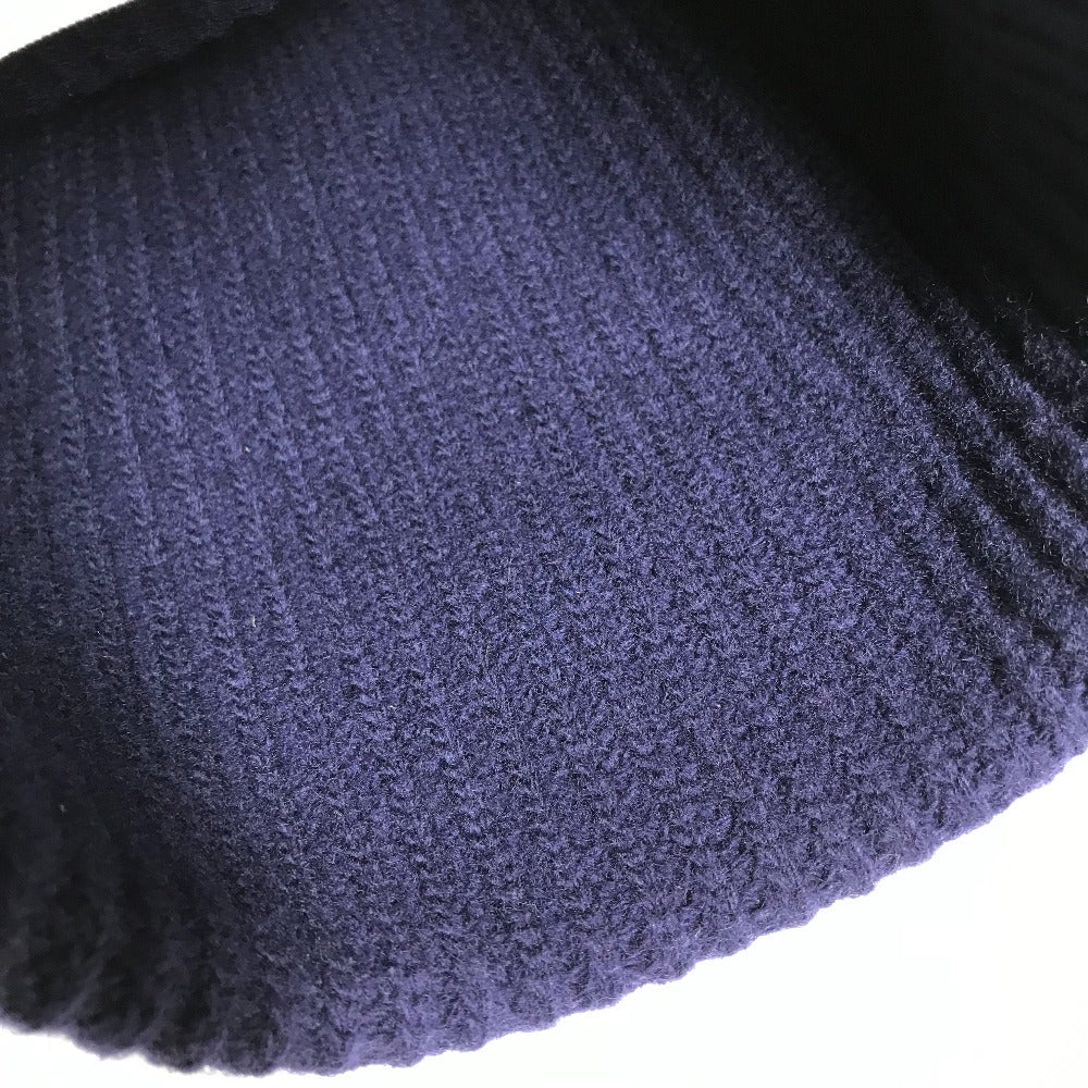 CELINE Knit hat 2AH35423P wool Navy By color logo Women(Unisex) Used Authentic