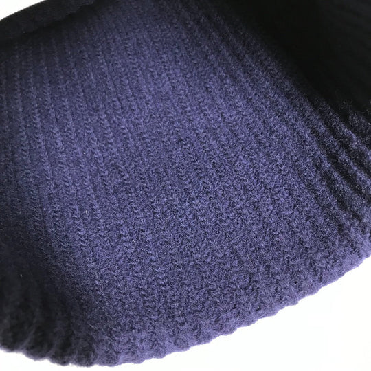 CELINE Knit hat 2AH35423P wool Navy By color logo Women(Unisex) Used Authentic