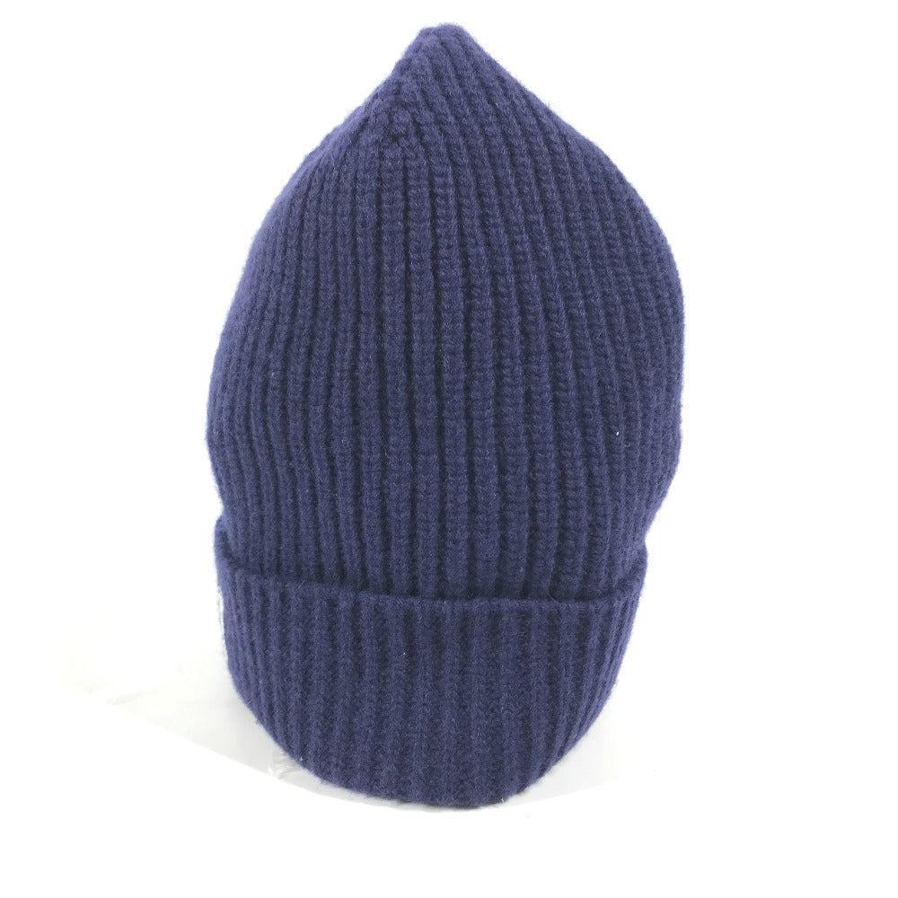 CELINE Knit hat 2AH35423P wool Navy By color logo Women(Unisex) Used Authentic