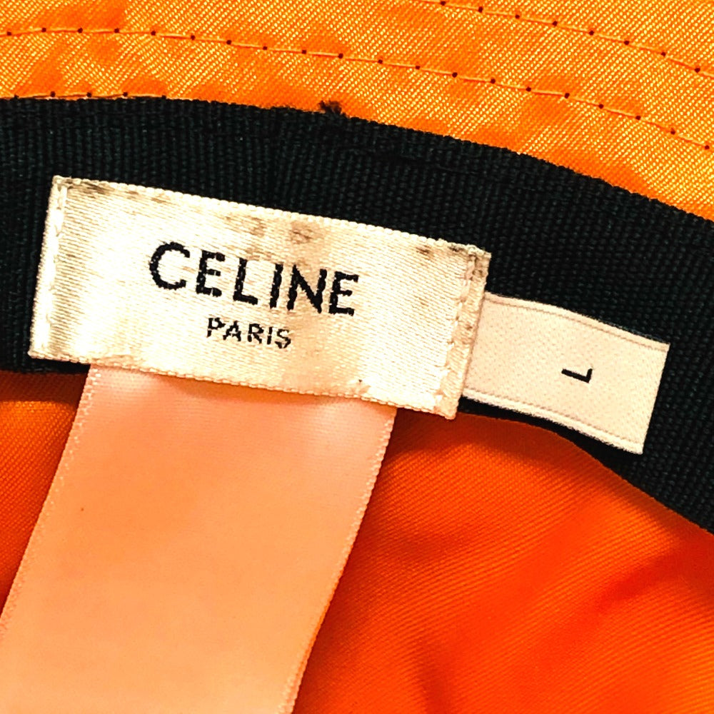 CELINE hat 2AUB0930C Nylon black logo quilting Ｌ