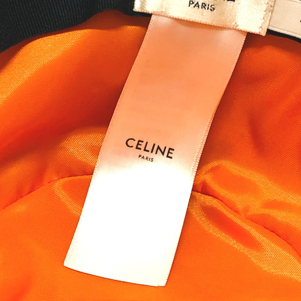 CELINE hat 2AUB0930C Nylon black logo quilting Ｌ