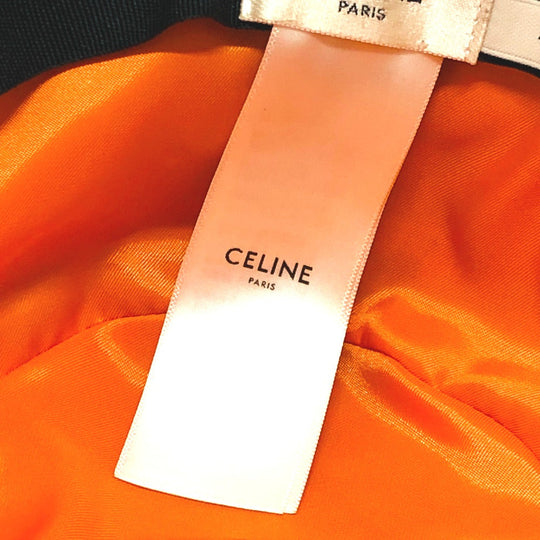 CELINE hat 2AUB0930C Nylon black logo quilting Ｌ