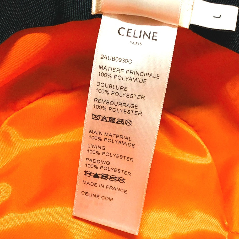 CELINE hat 2AUB0930C Nylon black logo quilting Ｌ