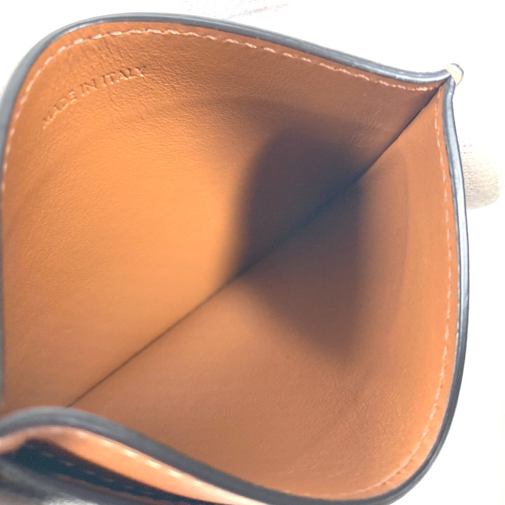 CELINE Card Case canvas Brown logo triomphe Women Used Authentic
