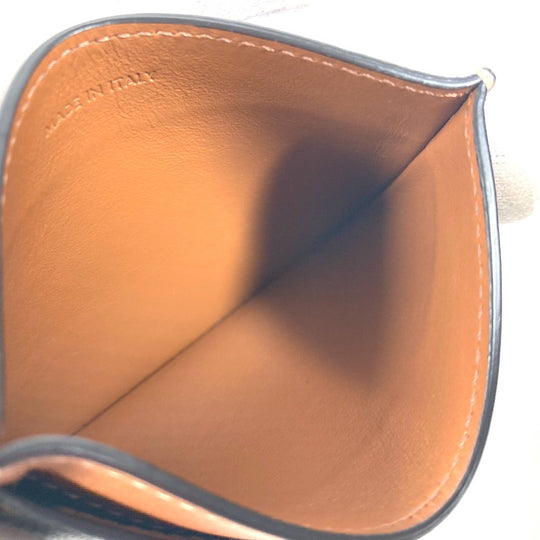 CELINE Card Case canvas Brown logo triomphe Women Used Authentic