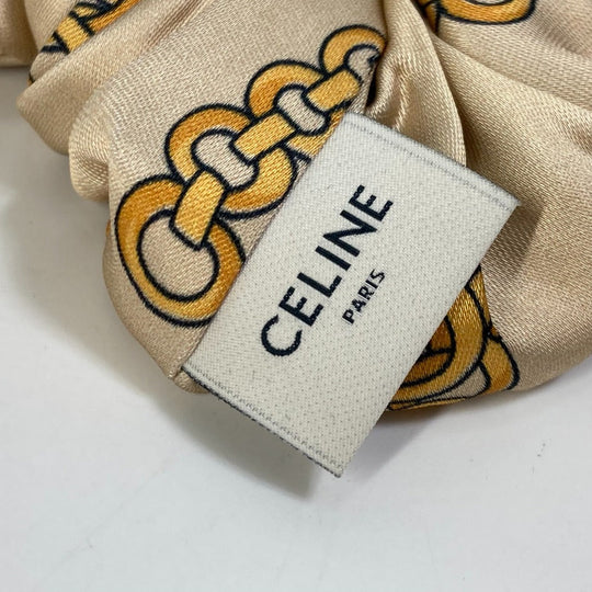 CELINE hair accessory Viscose yellow Overall handle Women Used Authentic