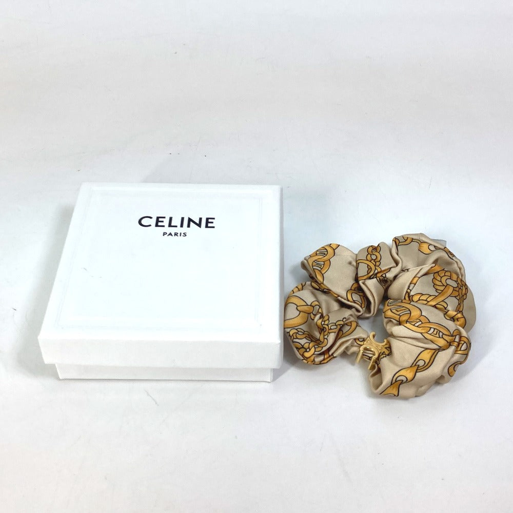 CELINE hair accessory Viscose yellow Overall handle Women Used Authentic