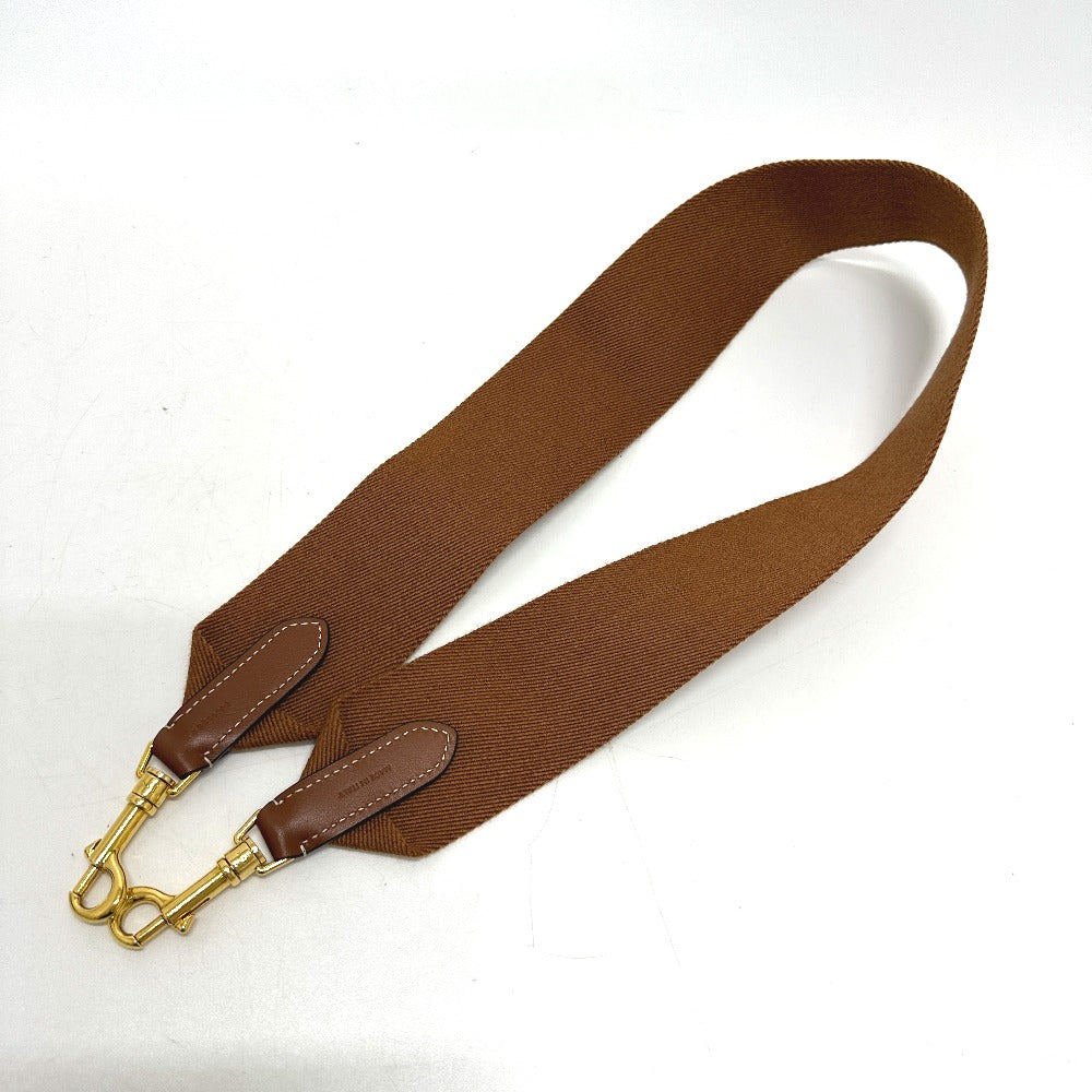 CELINE Shoulder strap Canvas / leather Brown logo Women Used Authentic