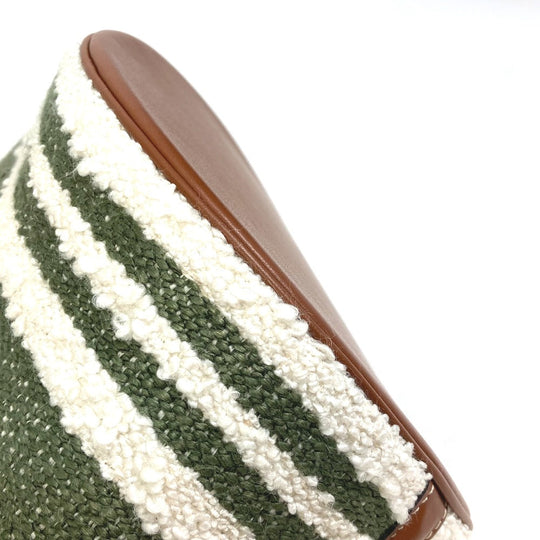 CELINE Handbag 195572ED3-15KZ Calfskin, Textile multicolor border Bucket16 (Sez) Striped textile Women Used Authentic