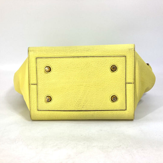 CELINE Handbag 175883 leather yellow Tote Bag belt bag Thai Mini Thai Bag Women Used Authentic