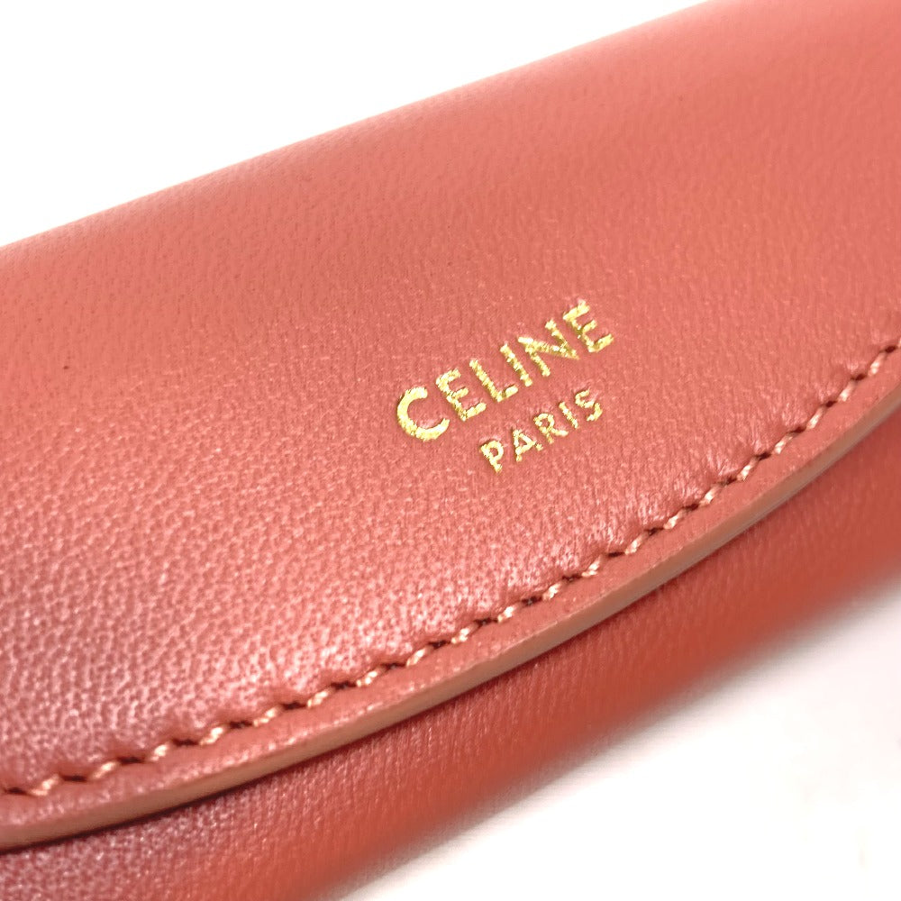 CELINE Accessory case 4G0393DPA leather pink logo ring case ring accessories