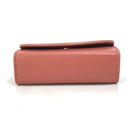 CELINE Accessory case 4G0393DPA leather pink logo ring case ring accessories