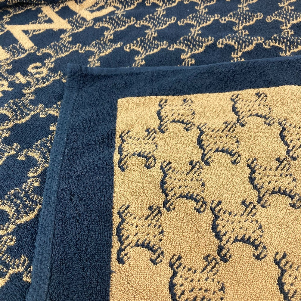 CELINE towel 29GAC115P cotton beige Bath towel Interior Throw Blanket triomphe logo Women Used Authentic