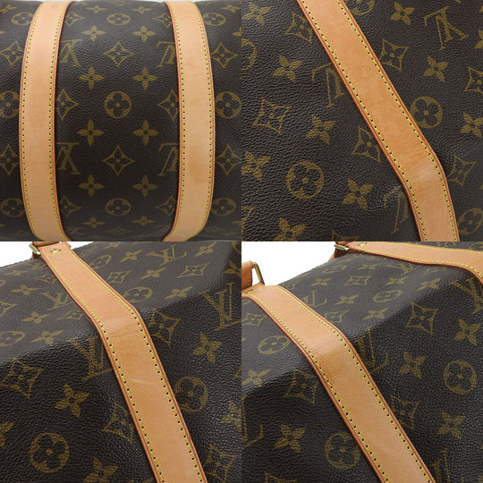 LOUIS VUITTON Boston Duffel bag M41428 Monogram, Tanned Leather Brown Keepall 45 unisex(Unisex) Used Authentic