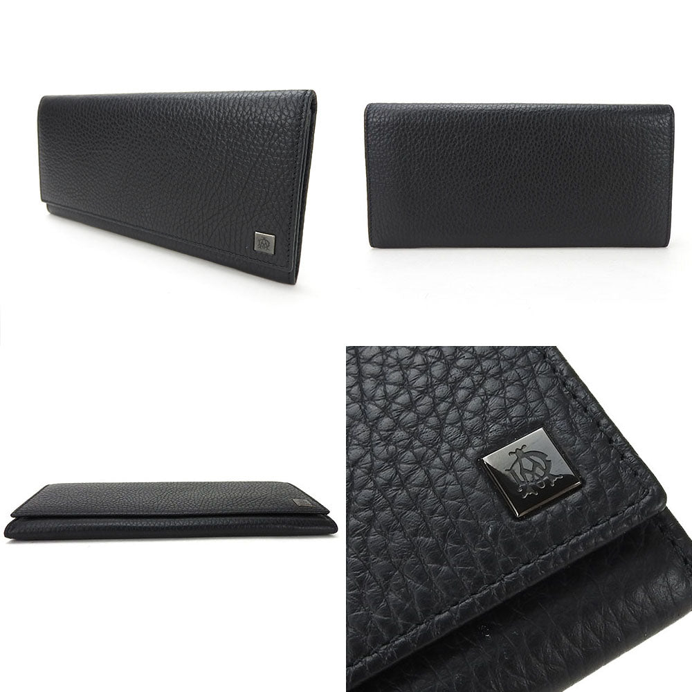Dunhill Long Wallet Purse L2L710A leather black mens Used Authentic