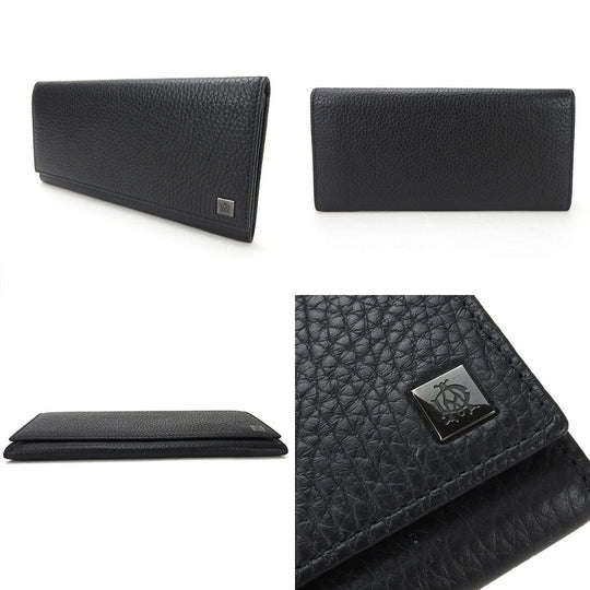 Dunhill Long Wallet Purse L2L710A leather black mens Used Authentic