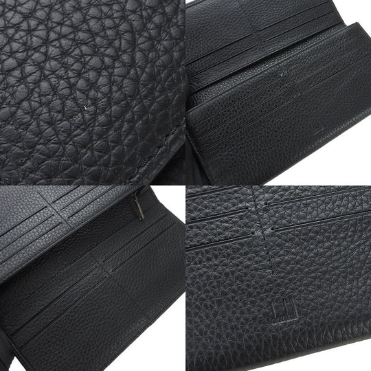 Dunhill Long Wallet Purse L2L710A leather black mens Used Authentic