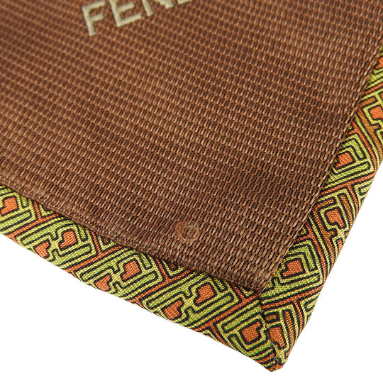 FENDI tie silk green mens Used Authentic